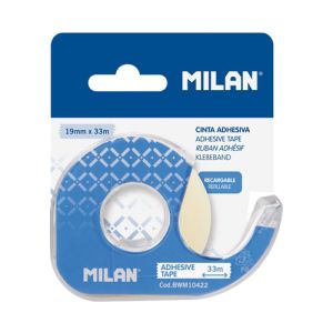 Átlátszó ragasztószalag MILAN 19 mm x 33 ms adagolóval - buborékfólia