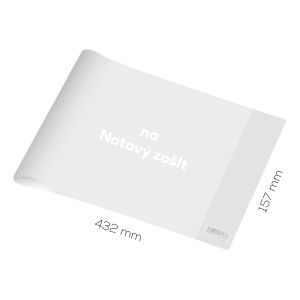 Kottaborító PVC 432x157 mm, vastag/átlátszó, 1 db