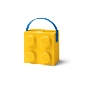 LEGO snack doboz fogantyúval 165x165x117 mm - sárga