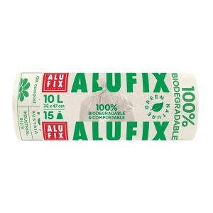 Szemeteszsákok 10L / 15db Alufix Green Nature BIO