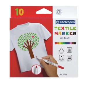 Marker CENTROPEN 2739 Textil - 10 db-os készlet