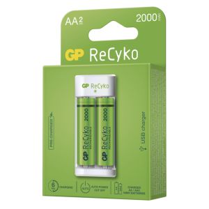 GP akkutöltő Eco E211 + 2× AA REC 2000 1604821110