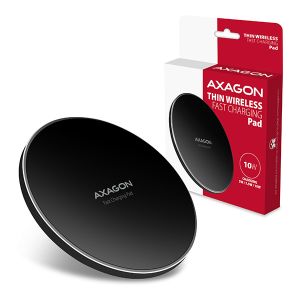 AXAGON WDC-P10T, vékony vezeték nélküli gyorstöltő, Qi 5/7.5/10W, micro USB WDC-P10T