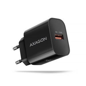 AXAGON ACU-QC18, hálózati töltő 18 W, 1x USB-A port, QC3.0/AFC/Apple, fekete ACU-QC18