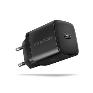 AXAGON ACU-PD20, hálózati töltő 20 W, 1x USB-C port, PD3.0/PPS/QC4+/AFC/Apple, fekete ACU-PD20