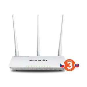 Tenda F3 (F303) WiFi N Router 802.11 b/g/n, 300 Mbps, WISP, univerzális átjátszó, 3x 5 dBi antenna 75010304