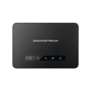 Grandstream HT812 (ATA), 2x FXS, 2 SIP fiók, 1x Gbit LAN, NAT router, 3 utas konf., automatikus biztosítás. HT812