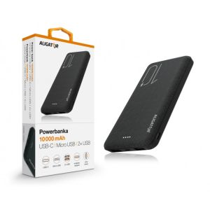 ALIGATOR PBAL1000, 10 000 mAh 2 az 1-ben, fekete PBAL1000BK