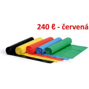 Zsák 240 ℓ 80 mikrofon. 100 x 125 cm, HDPE piros (1db)