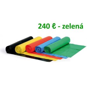 Zsák 240 ℓ 80 mikrofon. 100 x 125 cm, HDPE zöld (1db)