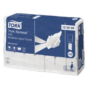 Papírtörlő hajtogatott ZZ 2 rétegű. TORK Xpress Multifold flush H2 (21 db-os csomag)