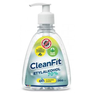 CleanFit fertőtlenítő gél 70% citrus kéznek pumpával 300 ml