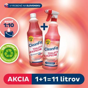 Cleanfit ultrakoncentrátum - WC-k és fürdőszobák 1+1=11 l