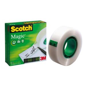 Ragasztószalag Scotch Magic láthatatlan írható 19 mm x 33 dobozban