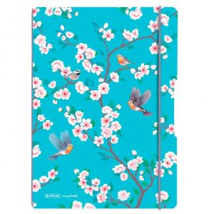 Notebook Herlitz my.book Flex Ladylike A4 2x40 lapos vonalas négyzet PP Birds