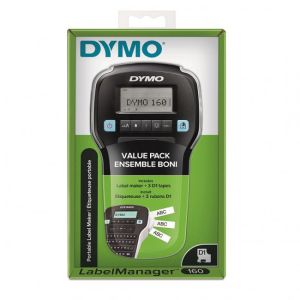 Dymo LM 160 címkenyomtató és 3 db D1 szalag 12mm x 7m fekete-fehér