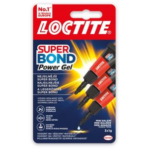 Pillanatnyilag ragasztó Loctite Super Bond Power Gel Mini Trio 3x1g