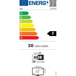 Acer/CB322QK/31.5"/IPS/4K UHD/60Hz/4ms/ezüst/3R UM.JB2EE.006