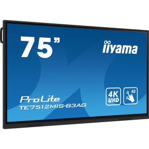 75" iiyama TE7512MIS-B3AG: IPS, 4K, 40P, USB-C TE7512MIS-B3AG