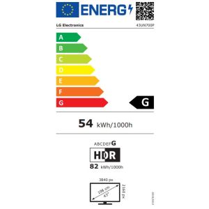 LG/43UN700P-B/42.5"/IPS/4K UHD/60Hz/8ms/fekete/2R 43UN700P-B.AEU