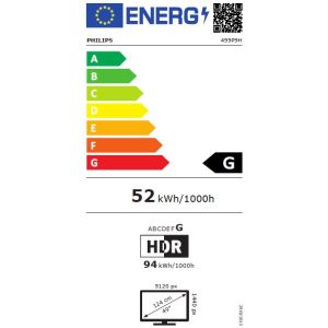 Philips / 499P9H / 00 / 48,8 "/ VA / 5120x1440 / 60Hz / 5ms / Fekete / 3R 499P9H/00