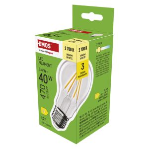 EMOS LED FLM A60 3,4 W (40 W) 470 lm E27 WW 1525743203