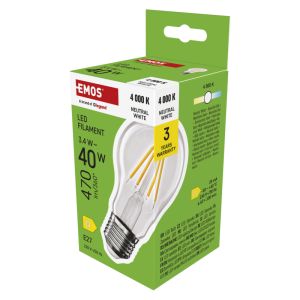 EMOS LED FLM A60 3,4 W (40 W) 470 lm E27 NW 1525733497