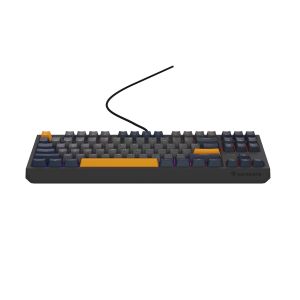 GENESIS gaming billentyűzet THOR 230/TKL/RGB/Outemu Panda/Vezetékes USB/US-kiosztás/Naval Blue Negative NKG-2164