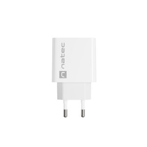 Univerzális töltő Natec RIBERA 20W 1X USB-A + 1X USB-C, fehér NUC-2061