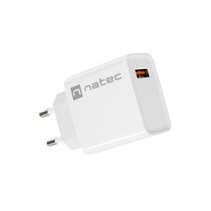 Univerzális töltő Natec RIBERA 18W 1X USB-A, fehér NUC-2057