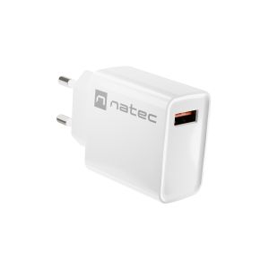 Univerzális töltő Natec RIBERA 18W 1X USB-A, fehér NUC-2057