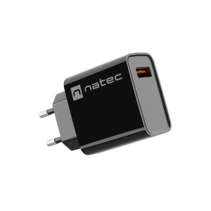 Univerzális töltő Natec RIBERA 18W 1X USB-A, fekete NUC-2058