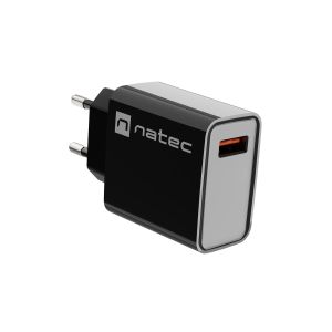 Univerzális töltő Natec RIBERA 18W 1X USB-A, fekete NUC-2058