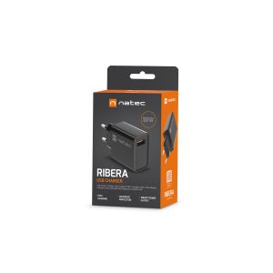 Univerzális töltő Natec RIBERA 18W 1X USB-A, fekete NUC-2058