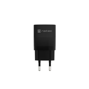 Univerzális USB töltő Natec RIBERA GaN 30 W, 1X USB-A, 1X USB-C, fekete NUC-2141