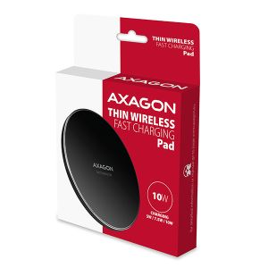 AXAGON WDC-P10T, vékony vezeték nélküli gyorstöltő, Qi 5/7.5/10W, micro USB WDC-P10T