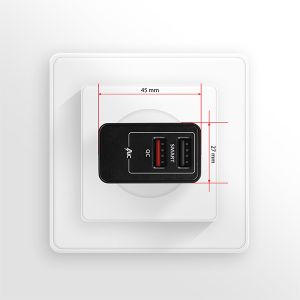 AXAGON ACU-QS24, QC és SMART hálózati töltő 24 W, 2x USB-A port, QC3.0/AFC/FCP + 5V/1.2A ACU-QS24