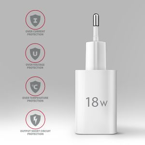 AXAGON ACU-QC18W, hálózati töltő 18 W, 1x USB-A port, QC3.0/AFC/Apple, fehér ACU-QC18W