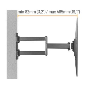 Bővíthető tartó Brateck LPA69-443 TV-hez 32"-55" 35kg állítható fal BRLPA69443