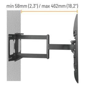 Kihúzható konzol Brateck LPA69-463D TV-hez 32"-70" 45kg állítható fal BRLPA69463D