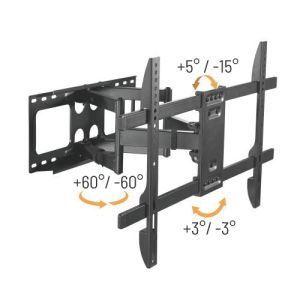 Brateck LPA69-466 kihúzható konzol TV-hez 37"-80" 60kg állítható fali nagy teherbírású BRLPA69466