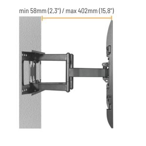 Brateck LPA69-466 kihúzható konzol TV-hez 37"-80" 60kg állítható fali nagy teherbírású BRLPA69466