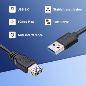 XMA-09U bővítőkészlet 2 x USB 3.0 hossza 1,8 m Brateck LDT62 monitortartókhoz BRXMA09U