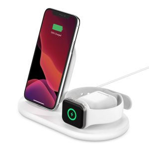 BELKIN Qi 3 az 1-ben töltőállvány, fehér (iPhone, Apple Watch, AirPods) WIZ001vfWH