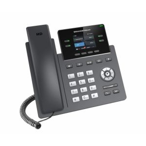 Grandstream GRP2612W SIP telefon, 2,4" TFT sávos kijelző, 2 SIP fiók, 4 program, 2x10/100Mb, WiFi GRP2612W