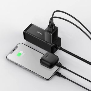 Baseus hálózati töltő Kompakt 2xUSB 10.5W fekete 6932172606909