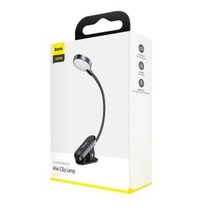 Baseus LED olvasólámpa klipszel 3W meleg fehér (4000K) 6953156223523