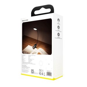 Baseus LED olvasólámpa klipszel 3W meleg fehér (4000K) 6953156223523