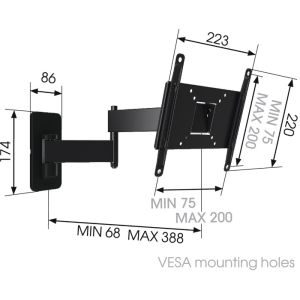 MA2040 Vogel&#39;s kettős kar TV-hez 19-40" MA 2040