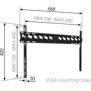 MA4000 Fix rögzítésű Vogel&#39;s 40-80" TV-hez MA 4000